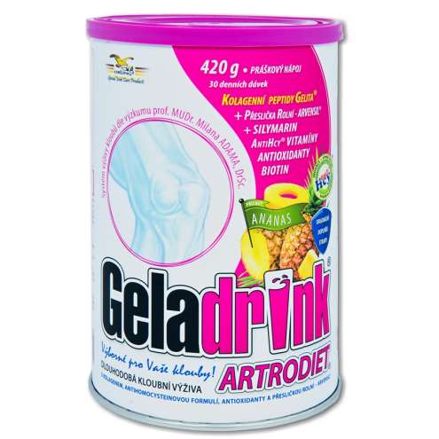 GELADRINK Artrodiet Ananas - Supportive joint nutrition with ananas flavour, 420 g